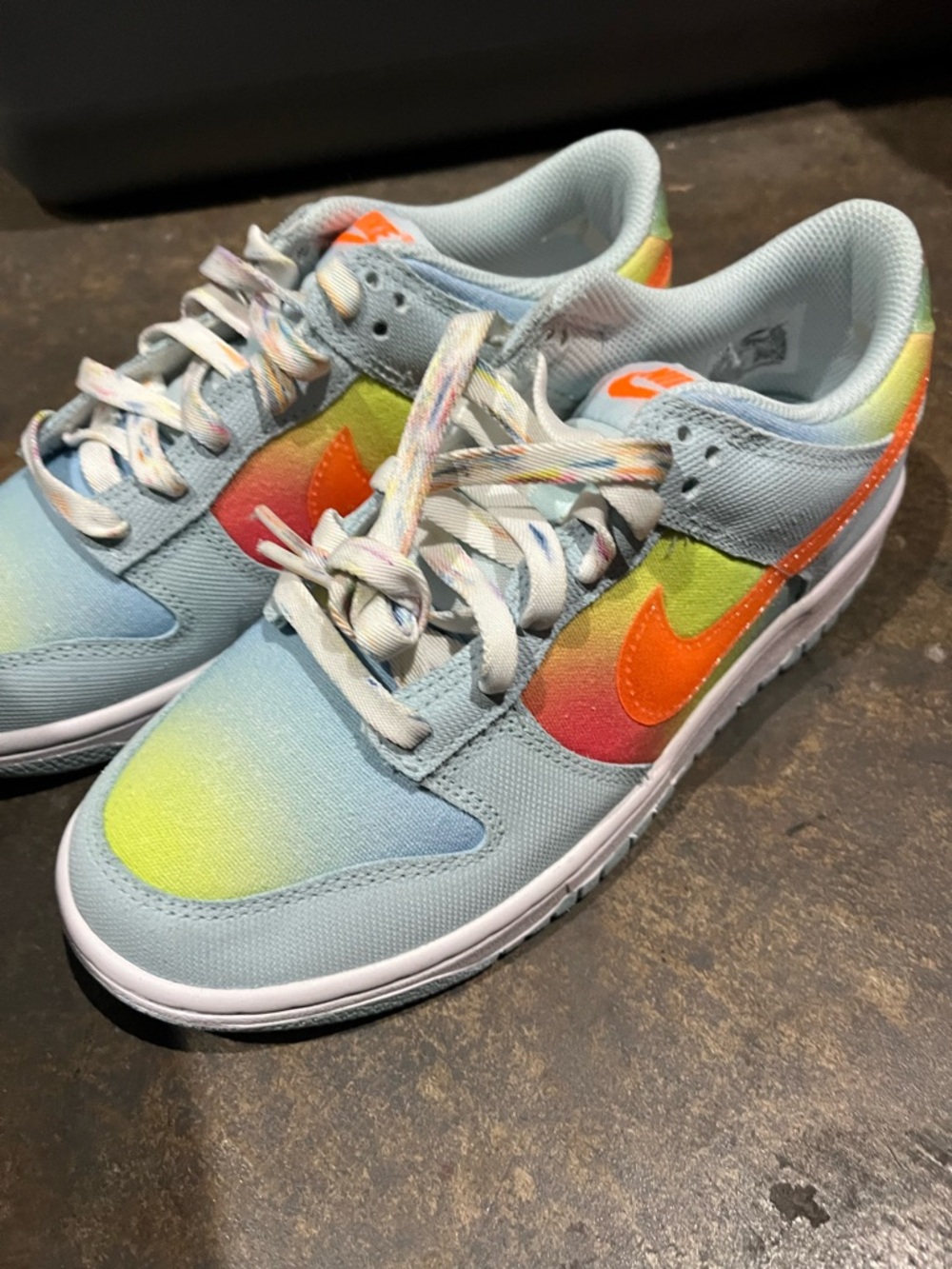 Nike dunk low GS 6Y starburst Top Sneakers in Light Blue hf4798-474